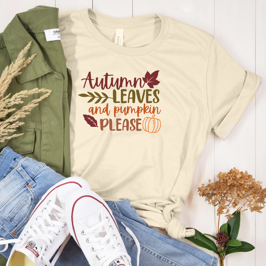 Autumn leave and pumpkin spice