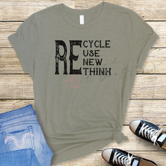 Re - Cycle. Use. New. Think